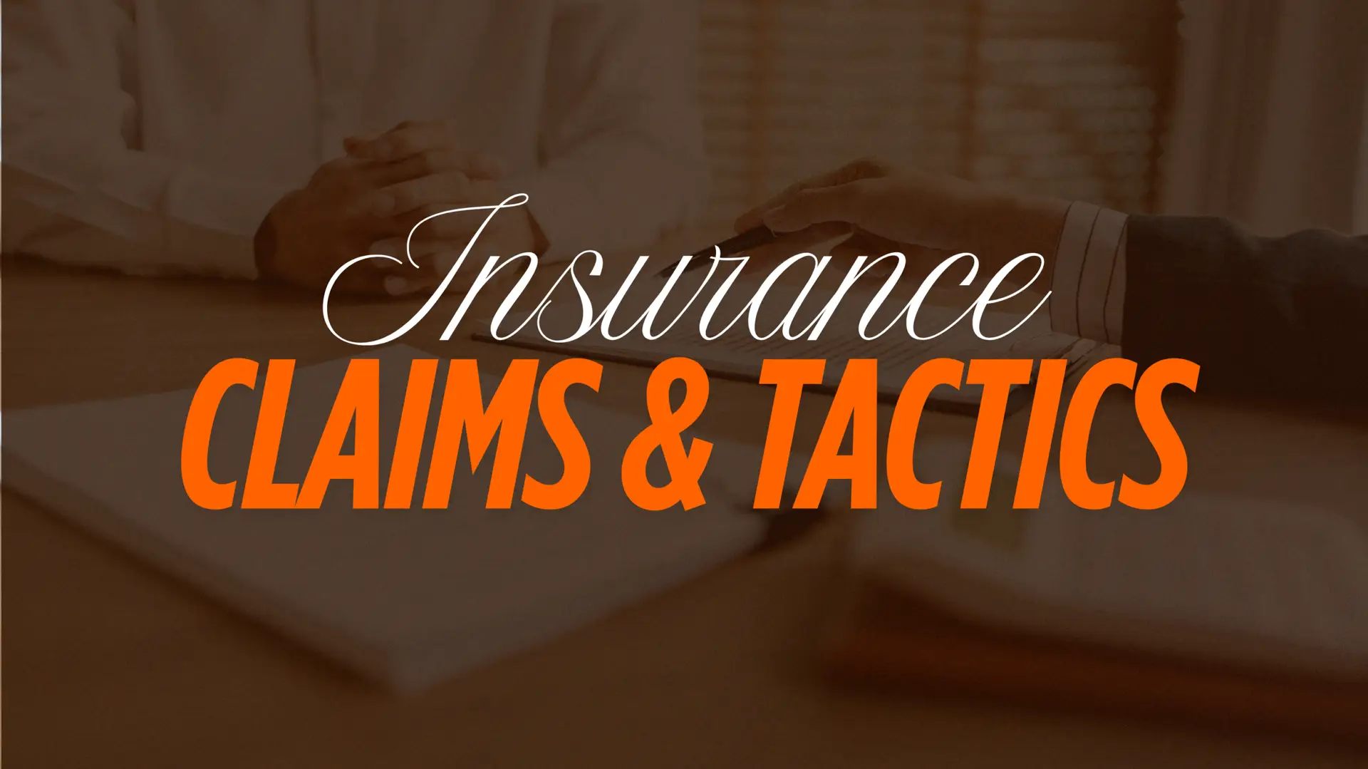 Insurance Claims and Tactics header graphic for personal injury FAQs